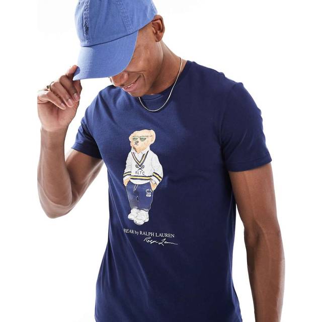 Polo Ralph Lauren, Topp, Herr, M, Bomull, Blå Slim-Fit Bomull T-shirt - blue (M)
