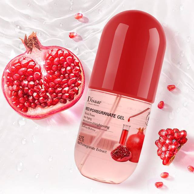 DISAAR Beauty Aloe Vera Gel Cracked Skin Refreshing After Sun Moisturizing 280ml/9.45oz (Red Pomegranate Gel)