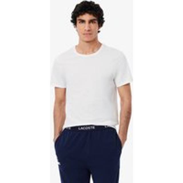 Lacoste 3-Pack Slim Fit Loungewear T-shirts Size XS White / Grey Chine / Black