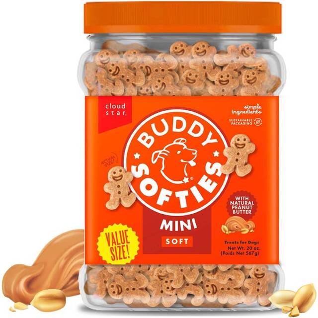 Buddy Softies Soft & Chewy Dog Treats Peanut Butter 20 oz