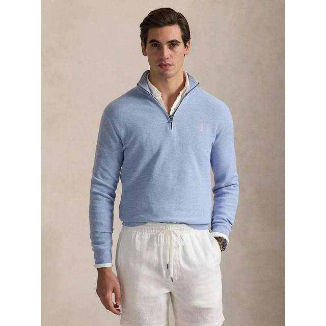Polo Ralph Lauren 32/2 Cottonlsl-plo Herr Tröjor Stl. M - Från Magasin - Blue Hyacinth Hthr (M)