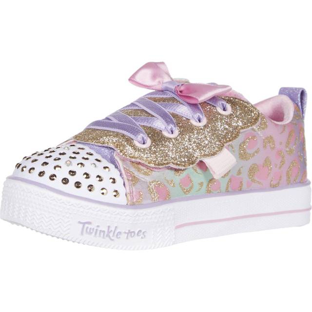 Skechers Girls Shuffles-Sparkle Lite Sneaker  Light Pink/Multi 10 Toddler