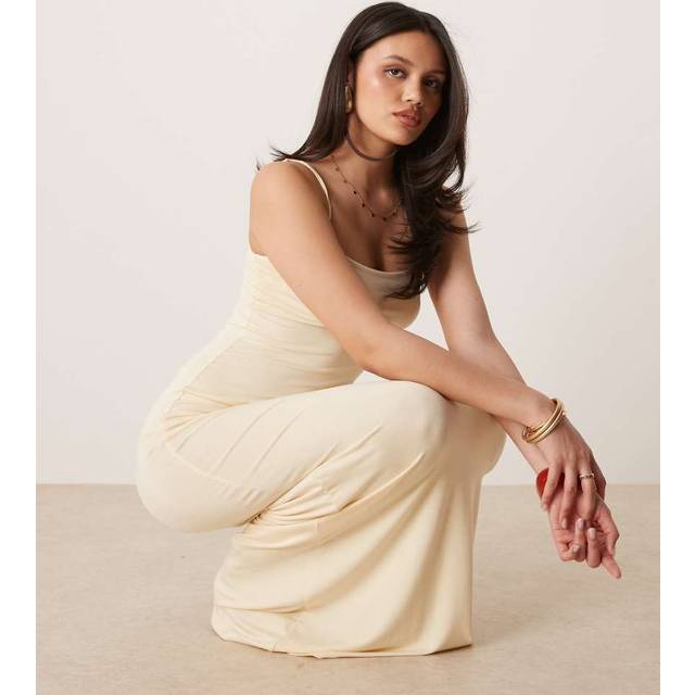 Gina Tricot-maxi slip dress-Långklänningar-Gul-XS-Dam