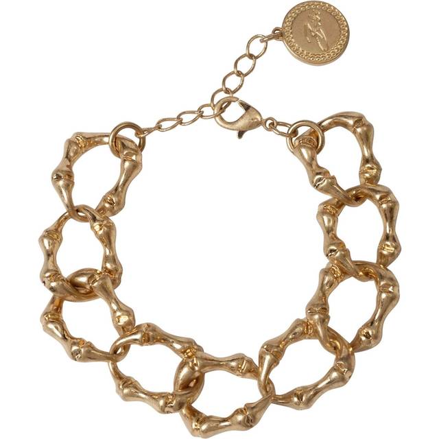 Womens Gold 'Bamboo' Chain Bracelet - Metallics - One Size