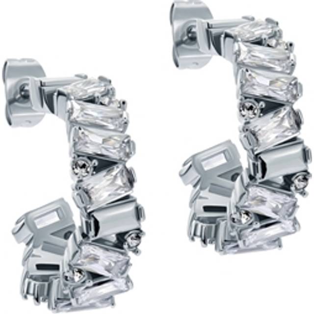 Ted Baker Silver Clarence Crystal Cluster Hoops - Silver