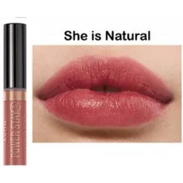 Avon power stay 10 hour liquid stain lipstick shade she's a natural rare £12