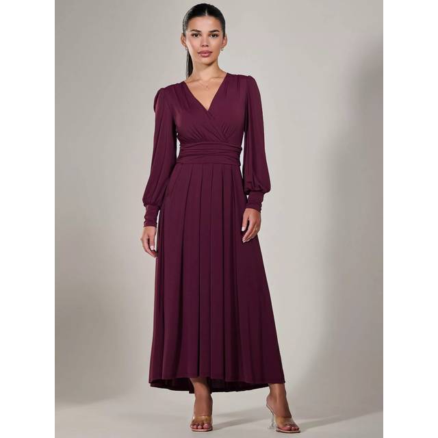 Petite Long Sleeve Soft Silky Jersey Max - Burgundy - 12