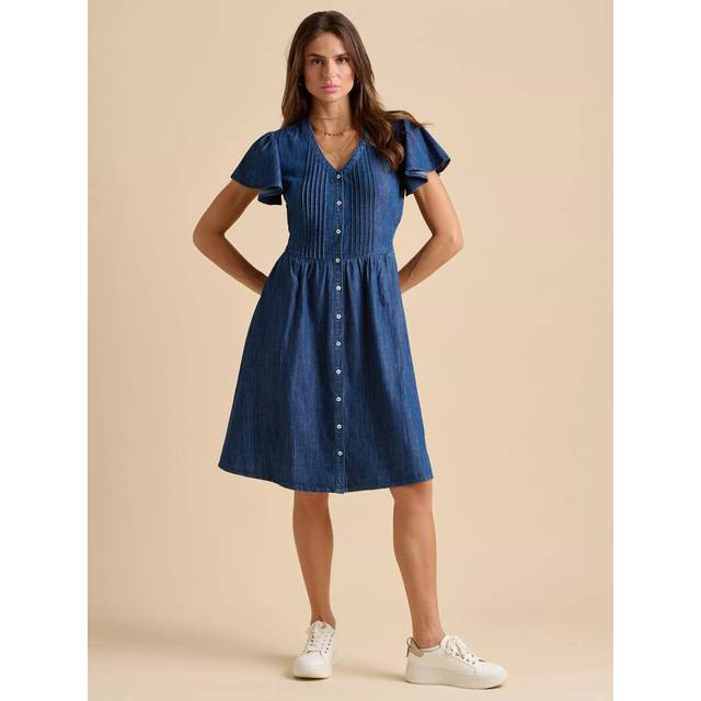 Women's Brakeburn Women's Sandsfoot Knee Length Dress Navy - Size: 14