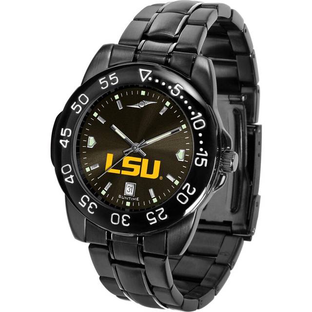 SunTime Men&#39;s Fantom Quadrant Collegiate Sport Watch All Black - LSU Tigers