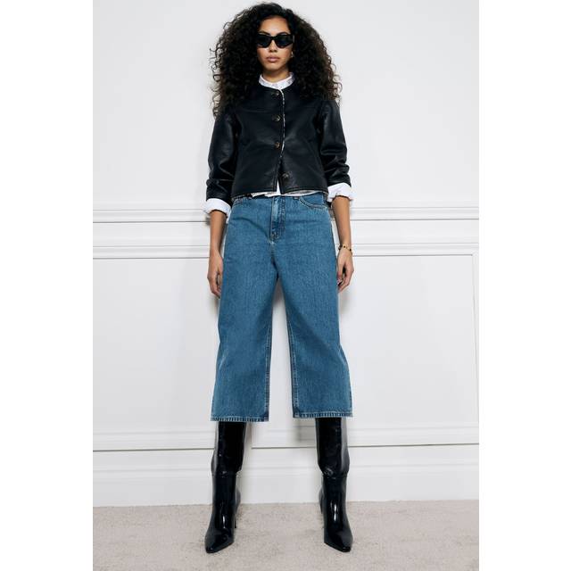 River Island Womens Blue Denim High Waisted Jean Culottes - 14R