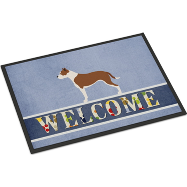 """""Caroline's Treasures Pit Bull Terrier Welcome Doormat 24"""""""" x 36"""""""" Multicolor"""""
