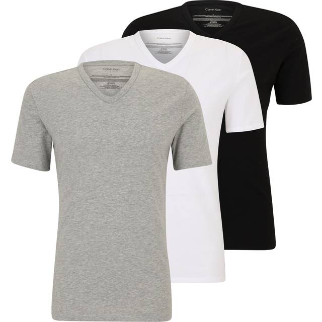 Calvin Klein Slim Short Sleeve V-Necks T-Shirts 3-Pack Str. L