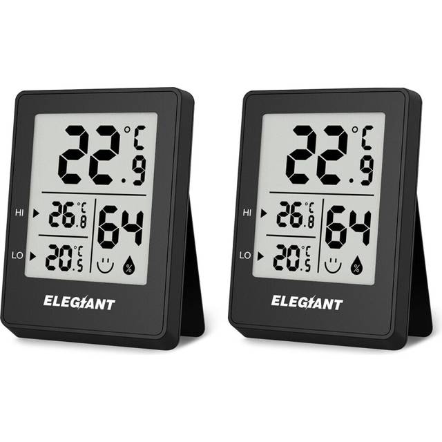 (Black) Digital Indoor Hygrometer Thermometer Rome Temperature Humidity Sensor Monitor C/F