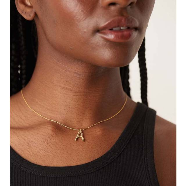 Accessorize – Z Twisted – Guldpläterat halsband med bokstaven "A"