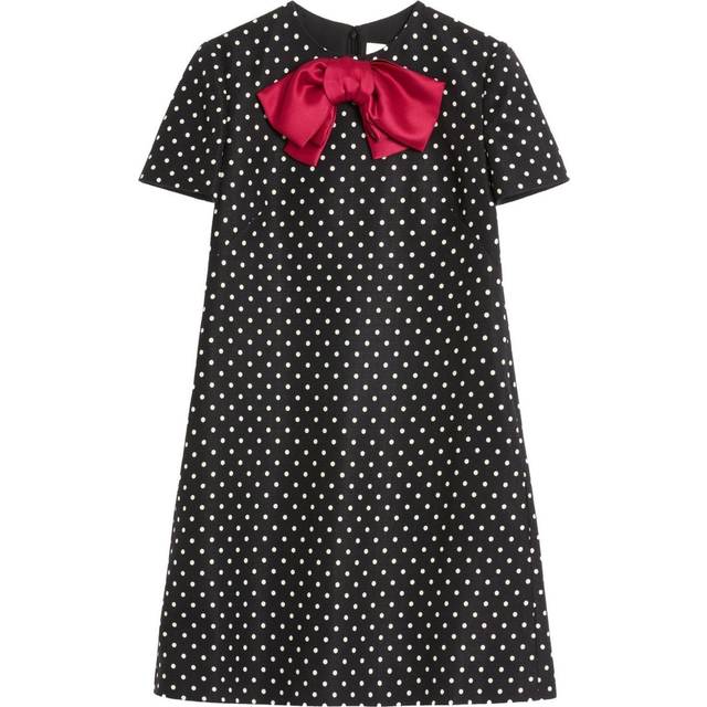 Valentino Women&#39;s Dotted Mini Dress in Black | Size 42 | BVADL6 (42)