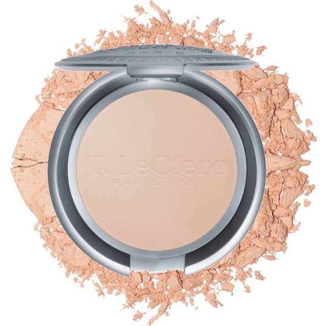 T. Leclerc Compact Pressed Powder - Super-Blendable Face Makeup Longwear Portable Matte Finish Radiant Natural Medium to Full Coverage Airbrushing Min