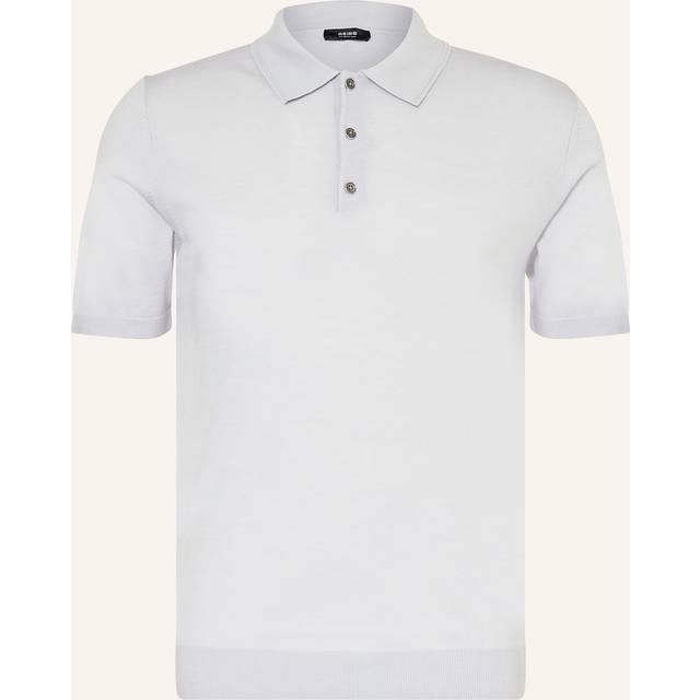 Reiss Manor Wool Polo Shirt, Mid Blue