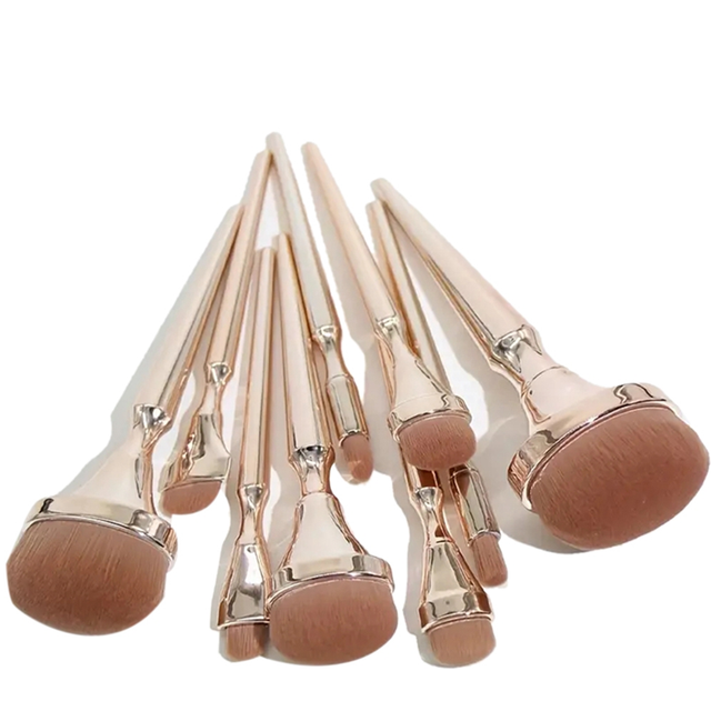 9 Golden Oval Makeup Brush Beginner Brush Foundation Blush Traceless Makeup Brush Set