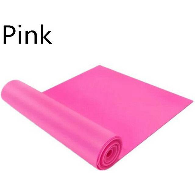 (Pink) Resistance Bands Elasticity Yoga Rubber Stretch Tension Exercise Fitness Band