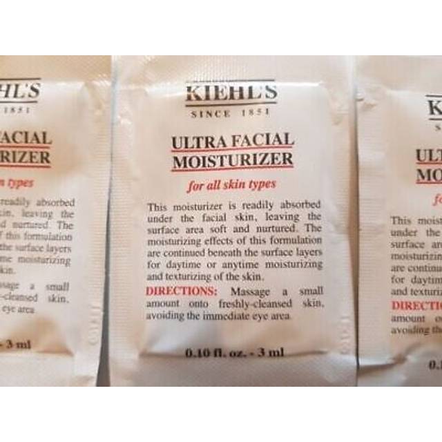 _10 x 3ml kiehl's ultra facial moisturizer all skin types moisturiser cream 30ml