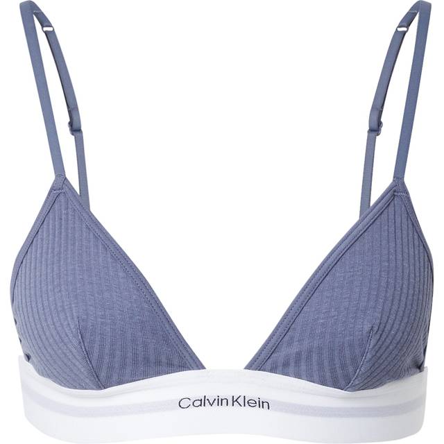 Soutien-gorge triangle côtelé - Gris - M