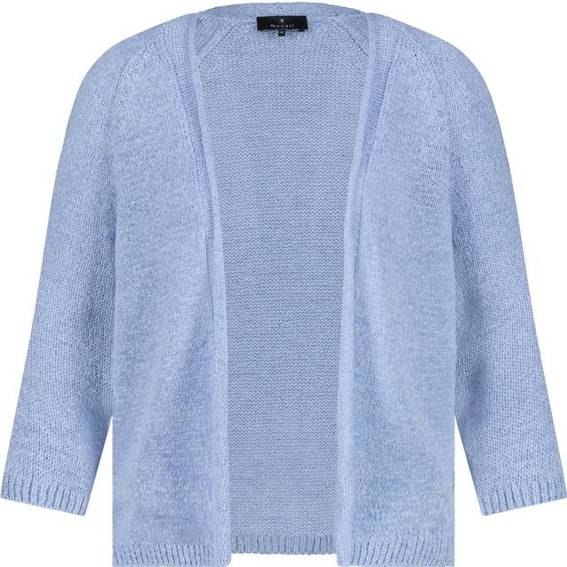 Monari Knitted Open Cardigan Light Blue