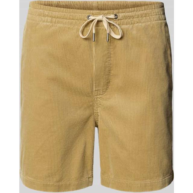 Corduroy bermuda shorts with logo embroidery - POLO RALPH LAUREN - gender_Man - Beige (L)