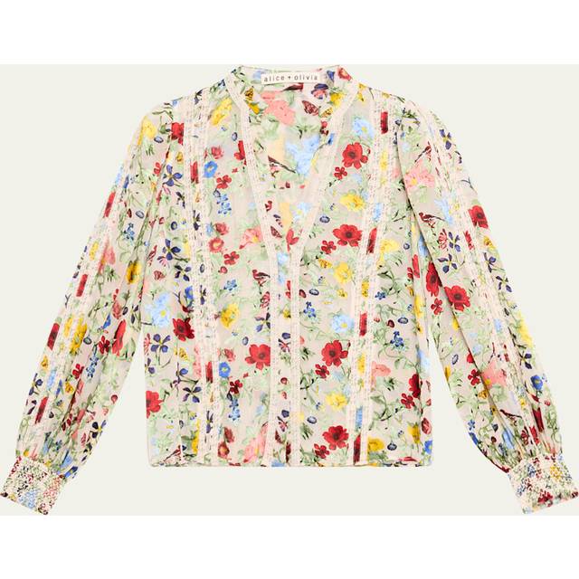 Arlette Floral Blouson-Sleeve Blouse - DOLLHOUSE - Large