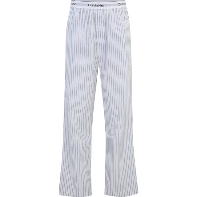Pantalon de pyjama rayé en coton - Gris - L