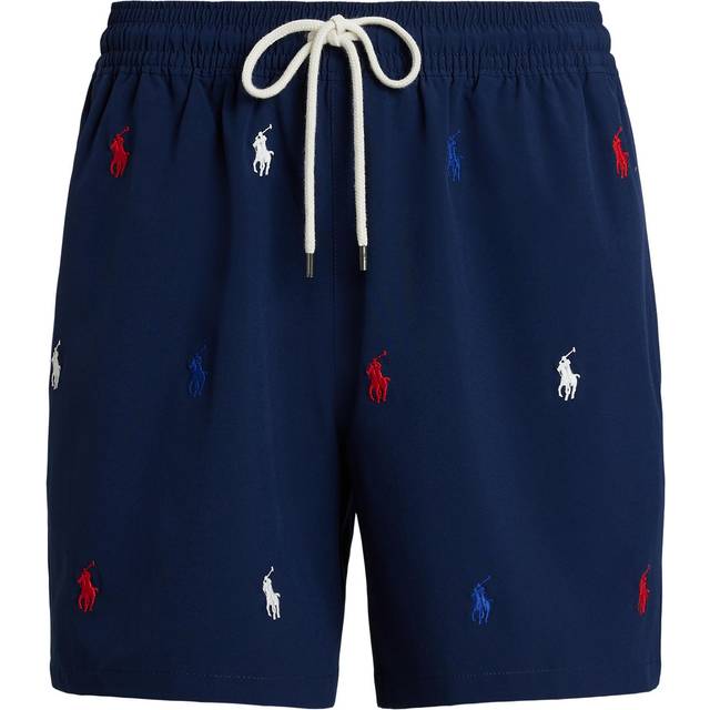 Traveller Polo Player Logo Drawstring Shorts - NEWPORT NAVY W/AOE PP - All-American label Polo Ralph Lauren is defined by its preppy aesthetic. Built on the brand's sporting heritage with East Coast inspired design, each collection is brimming with clean cuts, signature motifs and, of course, that pony logo.