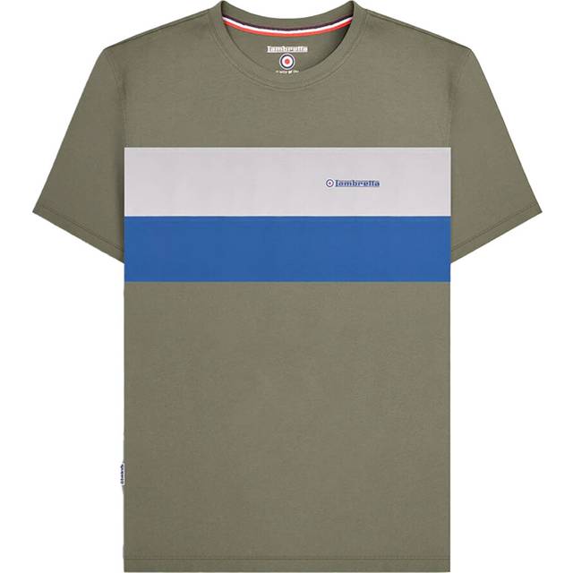 Lambretta mens panelled short-sleeved t-shirt lb219