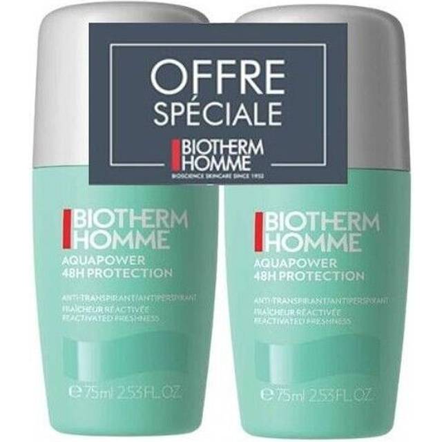 Biotherm Aquapower Deodorant Antiperspirant 48h Herr 2x75ml