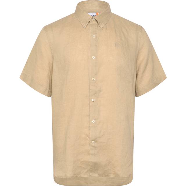 Timberland - Linneskjorta Mbrk Linen Short Sleeve Shirt - Beige