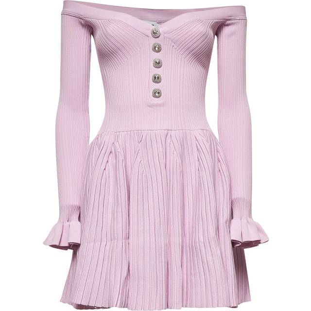 SELF PORTRAIT Knit Mini Dress - Pink