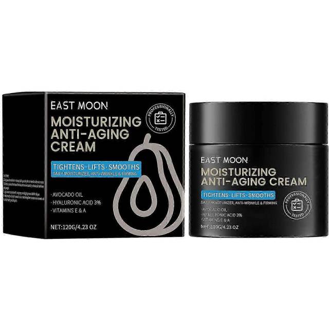 (1 PC) Mens Face Moisturizer- Anti-Aging Cream with Avocado oil, hyaluronic acid, Vitamin E, Vitamin A for Hydrated, Nourished Skin, Smoother Texture