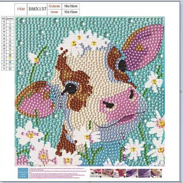(2) Diamond painting DIY cartoon painting colored diamond children's handmade toy paste painting