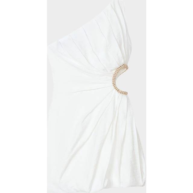 Robe courte asymétrique - blanc - 36