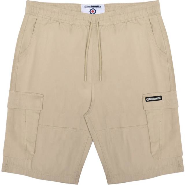 (40R, Stone) Lambretta Mens Utility SS25 Cargo Shorts