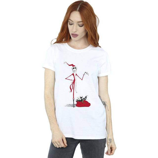 Christmas Presents Cotton Boyfriend T-Shirt - White