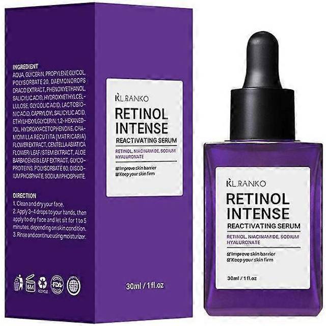 (1Pcs) Retinol Intense Reactivating Serum, Retinol Serum For Face - Resurfacing Retinol Serum, Barrier Serum For Anti-Aging & Wrinkle Reduction