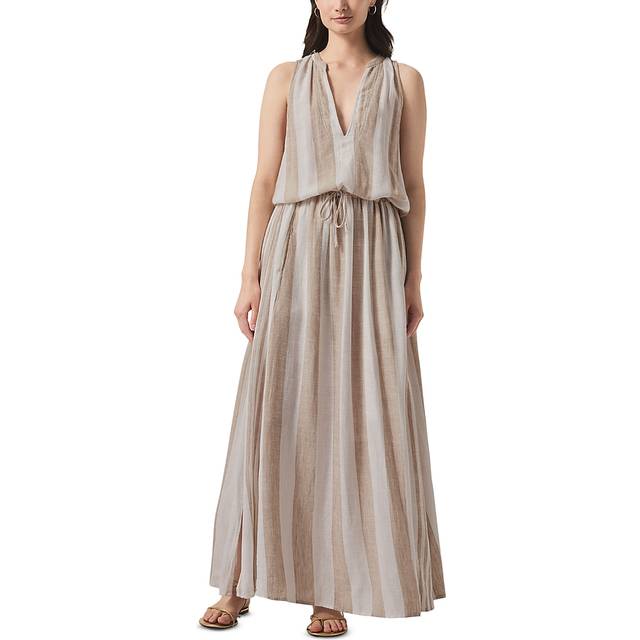 Splendid Lennon Stripe Linen-Blend Maxi Dress
