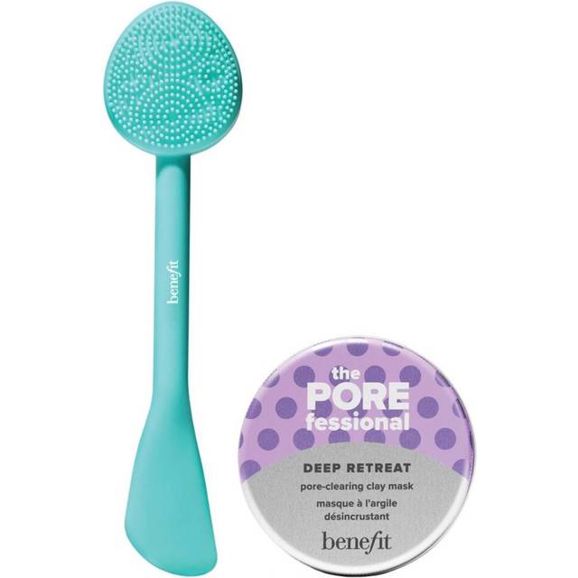 Benefit Cosmetics The POREfessional Deep Retreat PoreClearing Kaolin Clay Mask 25 oz  75 mL  The Porefessional All in One Mask Wand UNBOXED SET