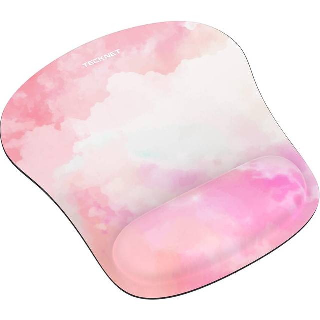 Mouse Mat with Memory Foam Rest -Non-slip Rubber base- Special-Textured Water-Resistant Surface
