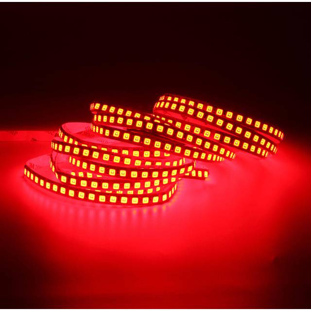 (Red) 4mm Narrow Width DC12V 5M 2835 Flexible LED Strip Light Non-Waterproof for Home Indoor Bed Decor