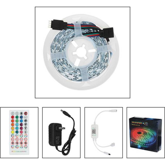 (US Plug, 20M) 5/10/15/20M RGB LED Light Strip with 40Key Remote Control Cuttable Party Christmas 18LED/1M