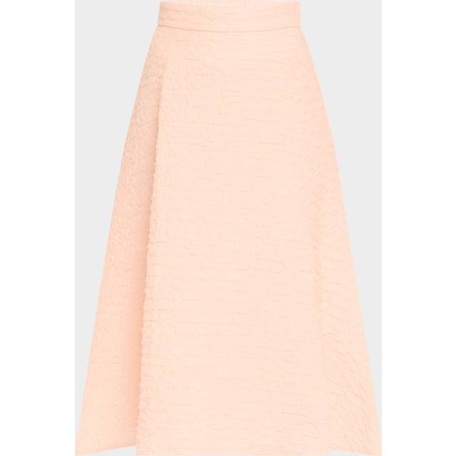 Bubble 3D Organza A-Line Midi Skirt - PEACH - 10