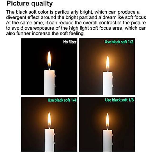 Black diffusion 1/8 filter for osmo pocket 3 mist dreamy cinematic effect fi gfl