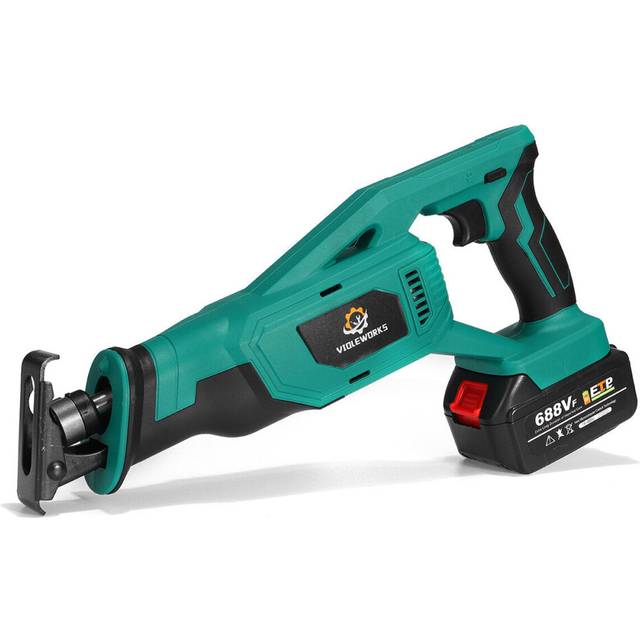 (Two Batteries) 688VF Cordless Electric Reciprocating Saw Woodworking Sabre Saw Tool W 0/1/2 Battery For Makita