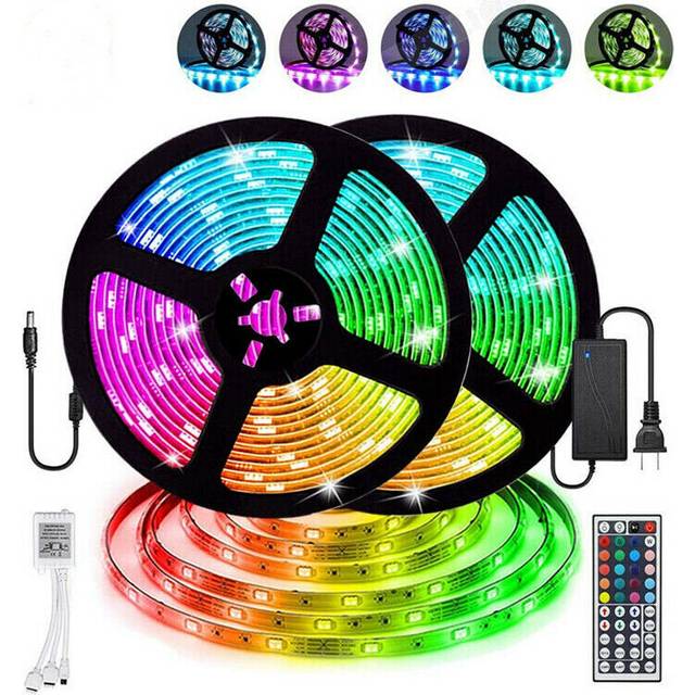 (EU Plug, 5M) 12V LED Light Strip: 5M/10M/15M 5050 RGB Tape Lights, 16 Million Colors, Flexible with Remote for TV, Bedroom, Party & Christmas Decor