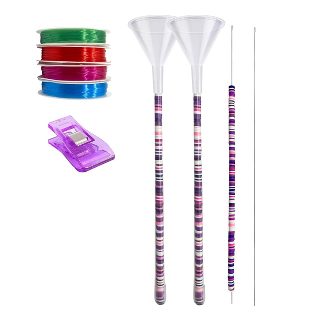 2Pcs Beading Funnel-Clay Beads Bracelet Making Kit Can Replace Clay Bead Spinner,Beading Needles Bracelet Making Kit